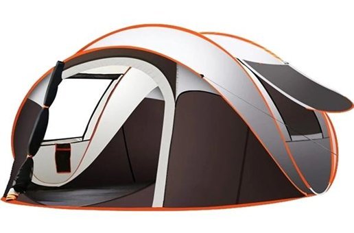 Woeeyfreeshopping 4 Kişilik Otomatik 4 Mevsim Çift Tenteli Kamp Çadırı Gri