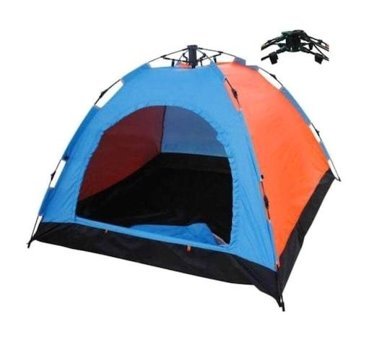 High Grade 4 Kişilik Kamp Çadırı Mavi-Turuncu