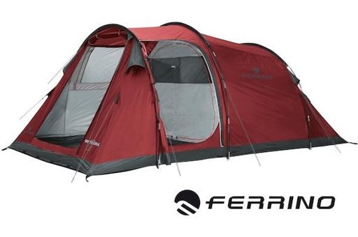 Ferrino 4 Kişilik 4 Mevsim Çift Tenteli Aile Çadırı Kırmızı