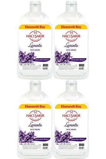 Hacı Şakir Lavanta Nemlendiricili Köpük Sıvı Sabun 1.5 lt 4'lü