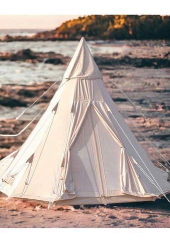 Campout 4 Kişilik Soba Delikli 4 Mevsim Kamp Çadırı Beyaz