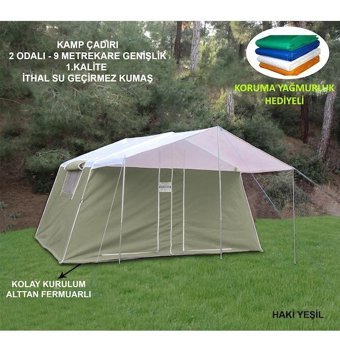 Fzm 4 Mevsim Odalı Kamp Çadırı Açık Haki