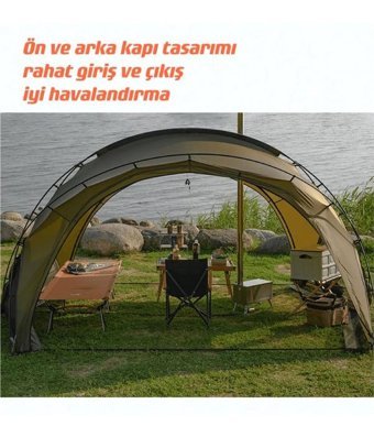 Shufa 3 - 4 Kişilik 4 Mevsim Çift Tenteli Avcı/Dağcı Çadırı Haki