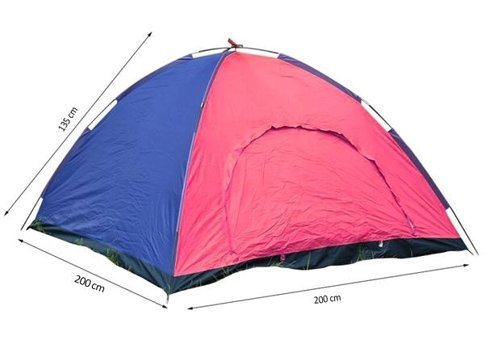 River World 4 Kişilik Yazlık Kamp Çadırı Mavi-Pembe