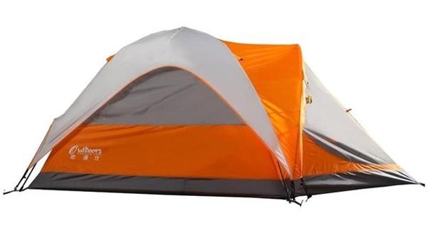 Outdoorz Maxi 2 Kişilik Yazlık Kamp Çadırı Gri - Kırmızı