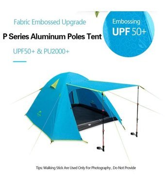 Naturehike Sky Lite 2 Kişilik 4 Mevsim Kamp Çadırı Mavi