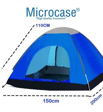 Microcase 3 Kişilik Yazlık Kamp Çadırı Lacivert