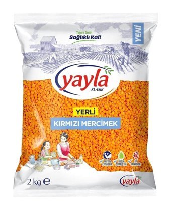 Yayla Yerli Kırmızı Mercimek 2 kg