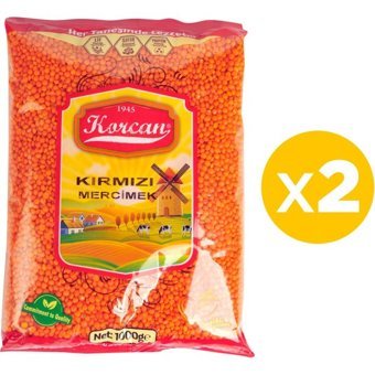 Korcan Kırmızı Mercimek 2x1 kg
