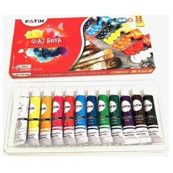 Fatih Tüp Çok Renkli 12x12 ml Guaj Boya Set