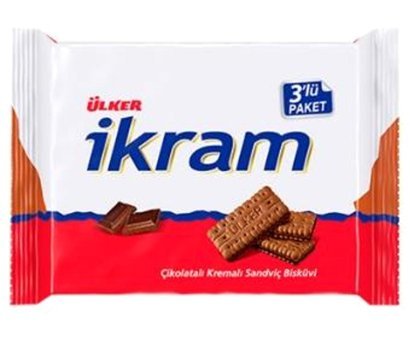 Ülker İkram Çikolata Kremalı Bisküvi 3x76 gr