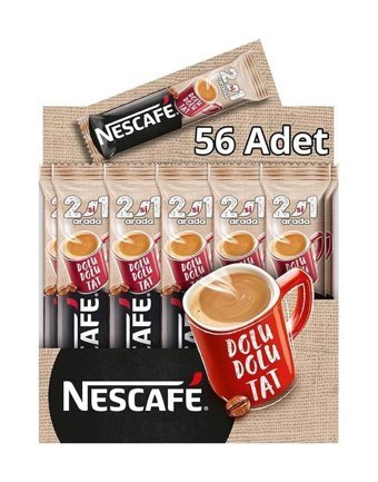 Nescafe 2'si 1 Arada Şekersiz Sade 56x10 gr Hazır Kahve