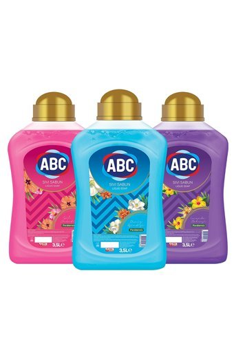 ABC Deniz Esintisi-Lavanta-Gül Nemlendiricili Parabensiz Köpük Sıvı Sabun 3.5 lt 3'lü