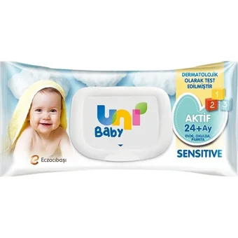 Uni Baby Aktif Sensitive Bebek 52 Yaprak Islak Mendil