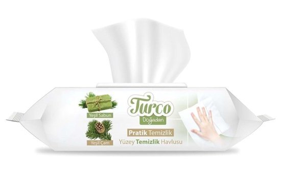 Turco Doğadan Pratik Temizlik 100 Yaprak Yüzey Temizleme Mendili