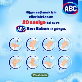 ABC Gül Nemlendiricili Parabensiz Köpük Sıvı Sabun 3.5 lt 3'lü