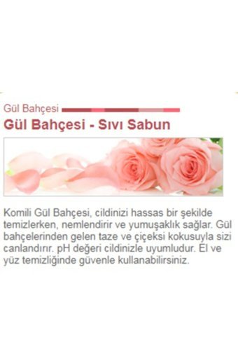 Komili Gül Nemlendiricili Parabensiz Köpük Sıvı Sabun 3.6 lt 4'lü