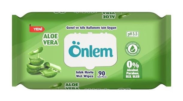 Önlem Aloe Vera 90 Yaprak Islak Mendil
