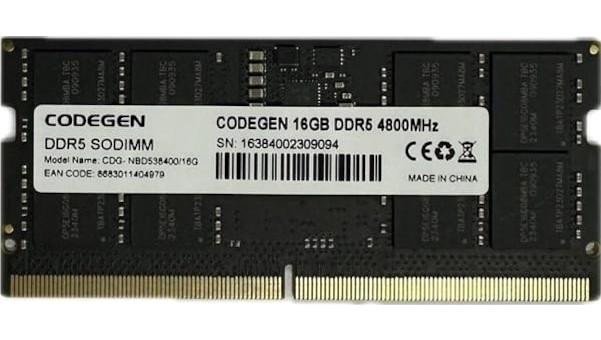 Codegen CDG-NBD538400/16G 16 GB DDR5 1x16 4800 Mhz Ram