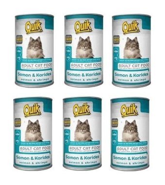 Quik Nutritous Balanced Yetişkin Karides-Somon Jöleli Yaş Kedi Maması 6x415 gr