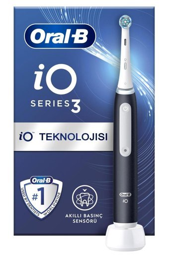 Oral b iO 3 Işıklı Orta Şarjlı Diş Fırçası Siyah
