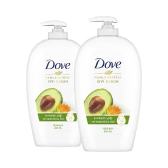 Dove Avokado Yağı-Kalendula Özü Nemlendiricili Köpük Sıvı Sabun 450 ml 2'li