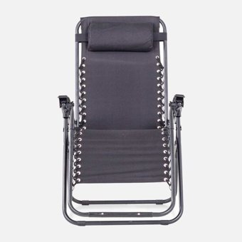 Sunfun Metal Katlanır Şezlong Siyah