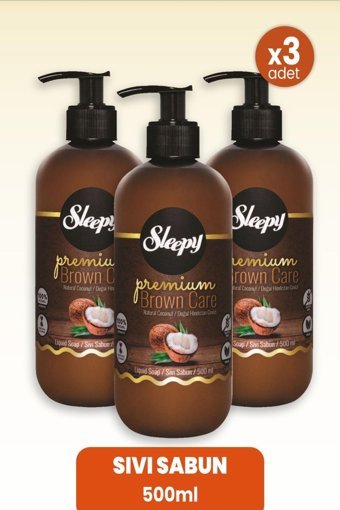 Sleepy Premium Hindistan Cevizi Nemlendiricili Köpük Sıvı Sabun 500 ml 3'lü