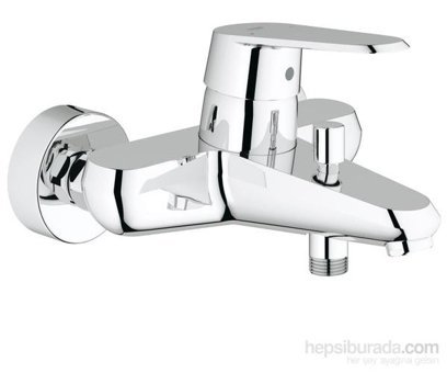 Grohe Eurodisc 33390002 Metal Çift Delikli Aç Kapa Kare Banyo Bataryası Gümüş