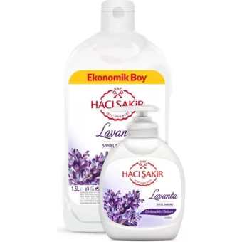 Hacı Şakir Lavanta Nemlendiricili Köpük Sıvı Sabun 300 ml+1.5 lt 2'li