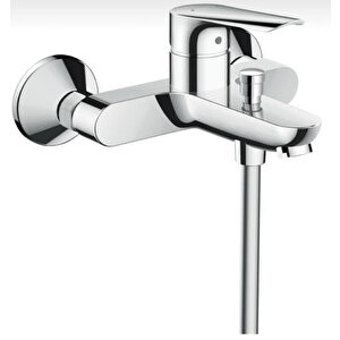 Hansgrohe Logis 71415000 Pirinç Çift Delikli Aç Kapa Yarı Ankastre Kare Banyo Bataryası Gümüş