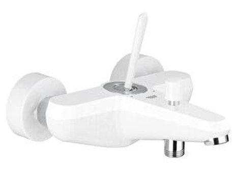 Grohe Eurodisc 23431LS0 Metal Çift Delikli Aç Kapa Yarı Ankastre Kare Banyo Bataryası Beyaz
