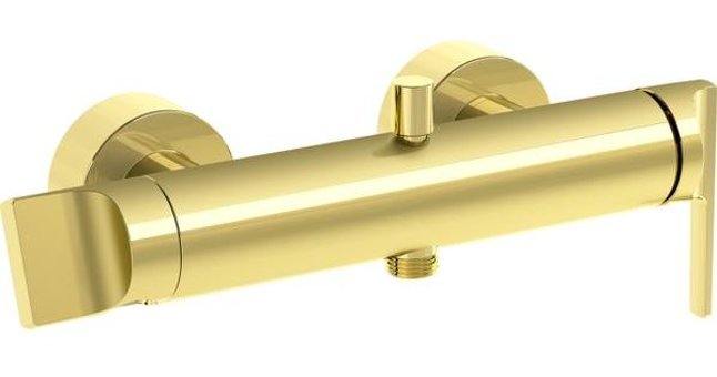 Vitra Suit A4281874 Pirinç Çift Delikli Çevirmeli Yarı Ankastre Banyo Bataryası Altın