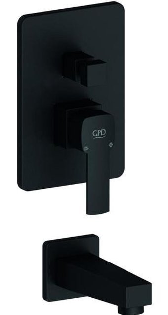 Gpd MAB160 S Pirinç Aç Kapa Ankastre Banyo Bataryası Siyah