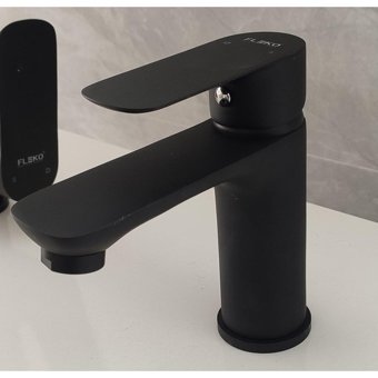 Fleko Krom Aç Kapa Banyo Bataryası Siyah