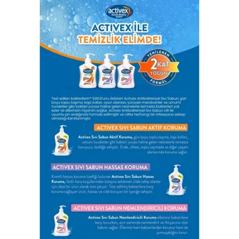 Activex Nemlendiricili Antibakteriyel Köpük Sıvı Sabun 700 ml 2'li