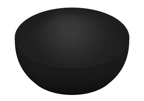Vitra Outline 5992B4830016 Tekli 40 cm Seramik Yuvarlak Lavabo Mat Siyah