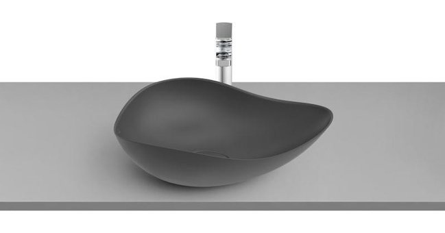 Roca Ohtake Tekli Seramik Asimetrik Lavabo Siyah