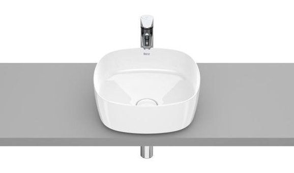Roca Soft Fıneceramıc Tekli Seramik Kare Lavabo Beyaz