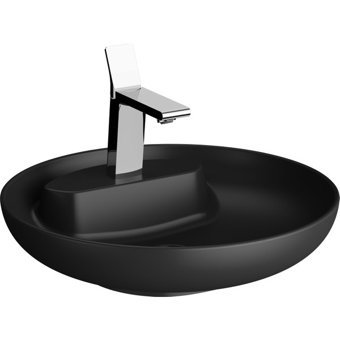 Vitra Memoria5880B4830563 Tekli 50 cm Seramik Yuvarlak Lavabo Mat Siyah