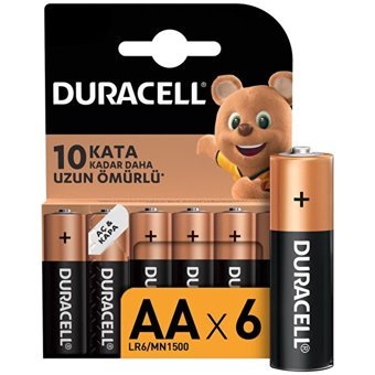 Duracell LR03 1.5 V Alkalin AA / Kalem Pil 6'lı