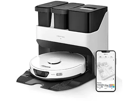 Roborock S7 Max Ultra Haritalı Çöp İstasyonlu Moplu Hepa Filtreli 5500 Pa Beyaz Robot Süpürge