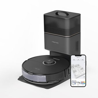 Roborock S8 Plus Haritalı Çöp İstasyonlu Moplu Çift Fırçalı Hepa Filtreli Islak Kuru 6000 Pa Siyah Robot Süpürge
