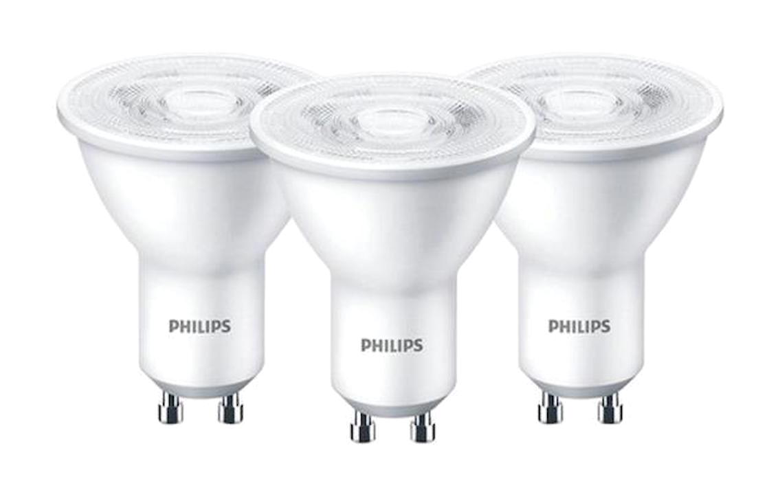 Philips Essential 50 W Beyaz GU10 Led Ampul 3 Adet