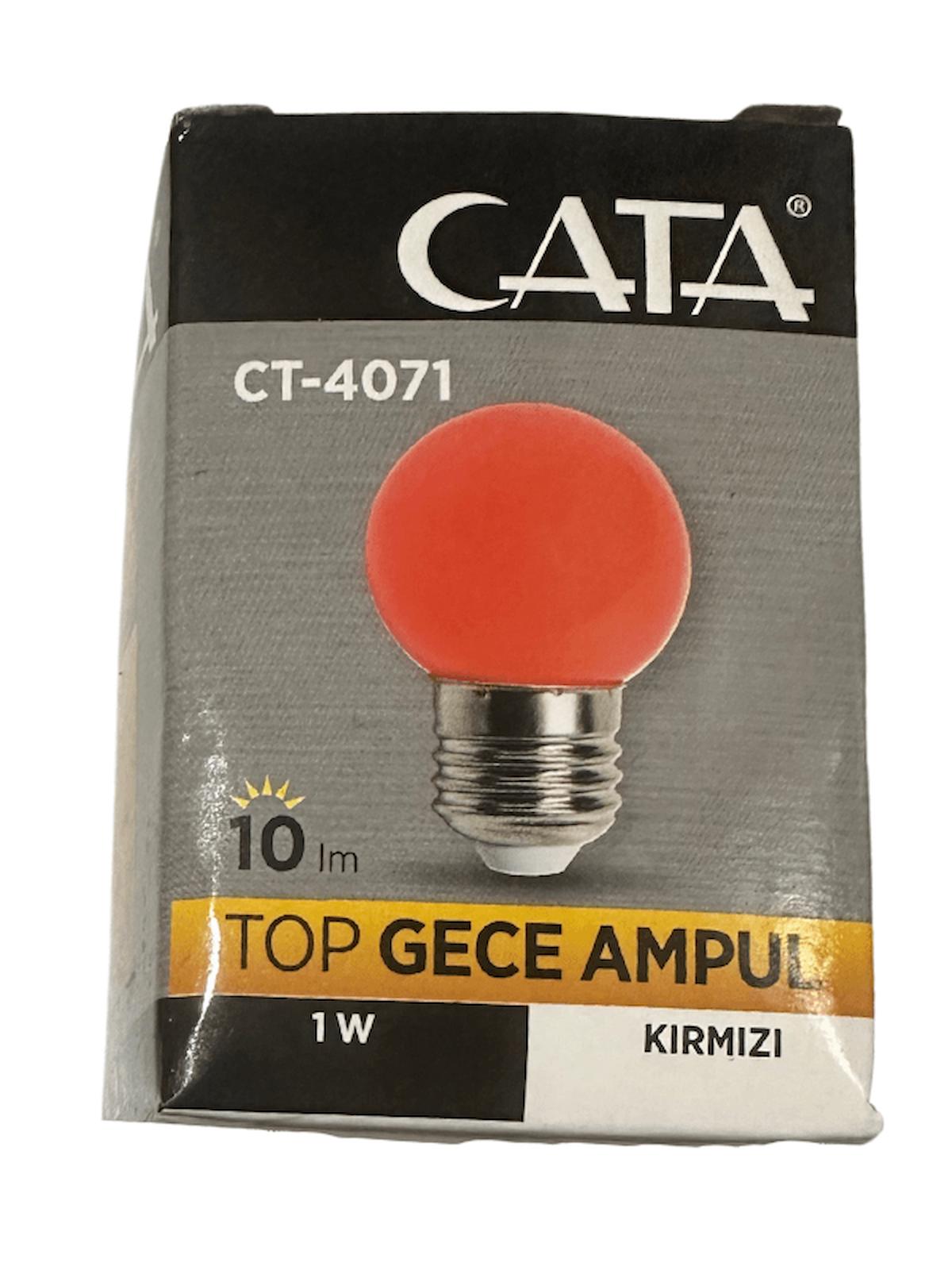 Cata CT-4071 1 W Kırmızı E27 Armut Led Ampul