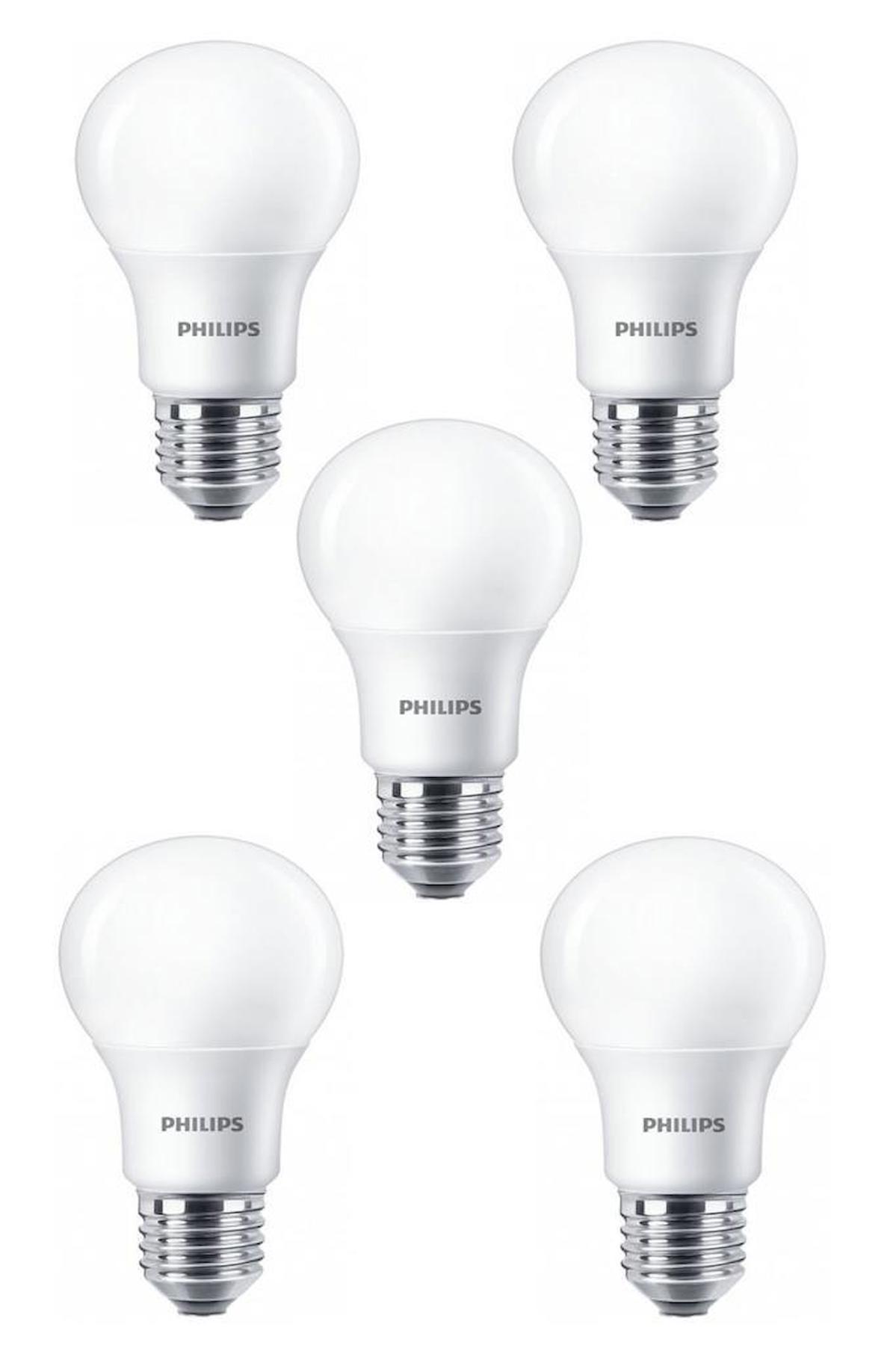 Philips 60 W Tasarruflu Sarı E27 Armut Led Ampul 5 Adet