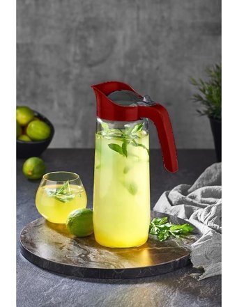Hane Santiago Cam 1.5 lt Mürdüm Plastik Kapaklı Sürahi