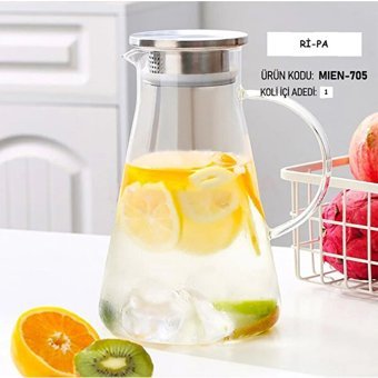 Mien Borosilikat 1.8 lt Metal Kapaklı Sürahi