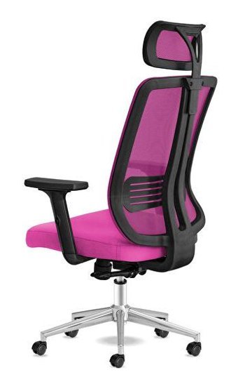 Calitte Spark Başlıklı Başlıklı Kolçaklı Dönerli Pembe Çalışma Sandalyesi