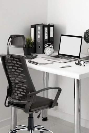 Comfort Kolçaklı Dönerli Siyah Çalışma Sandalyesi